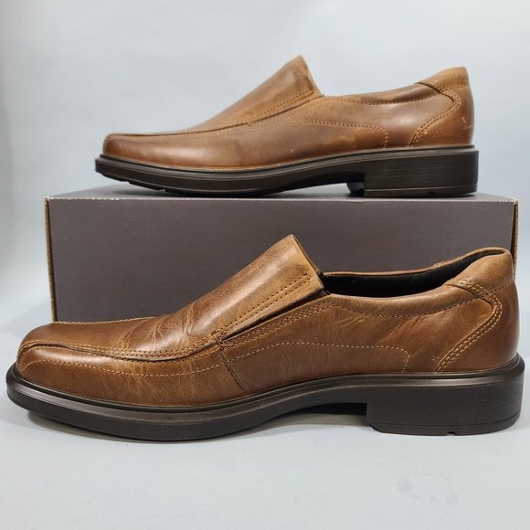 Ecco Helsinki Oxford Dress Shoes Men's Size EU45 US 11-11.5 Cocoa Brown Leather - Picture 8 of 9